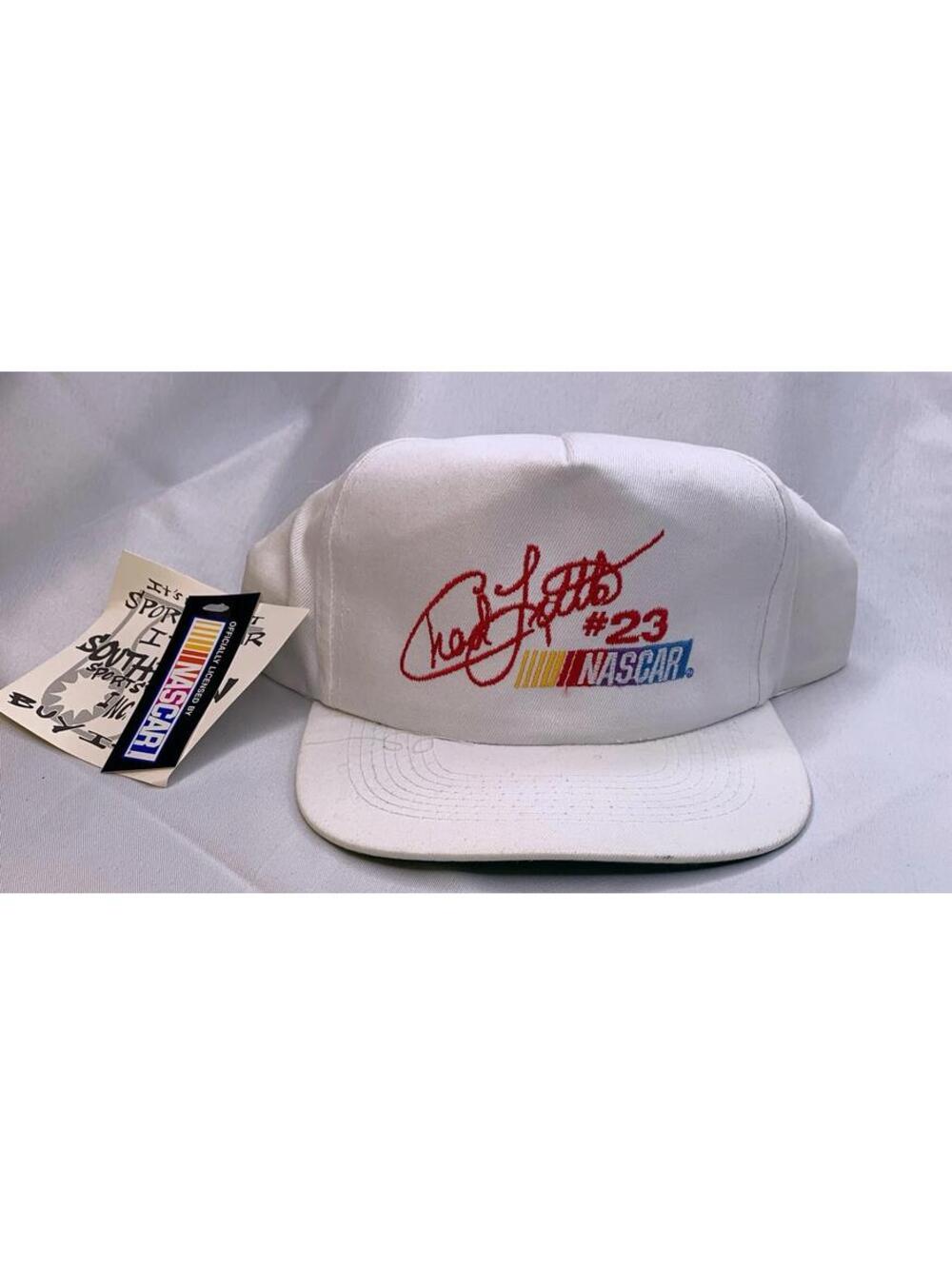 Vintage Chad Little Logo Athletic White SnapBack Hat Cap NASCAR 90s New Og KC - Picture 2 of 8